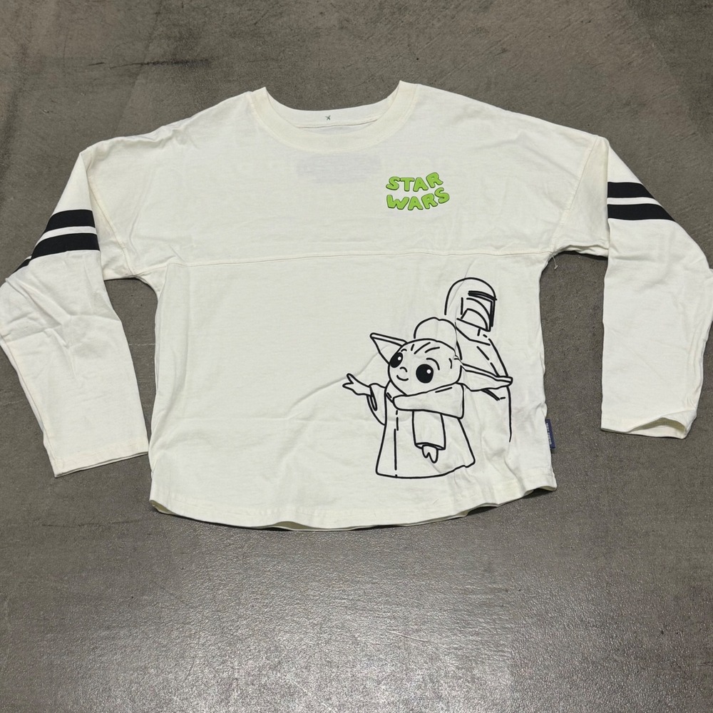 Star Wars Spirit Jersey Kids XL 14 Grogu Mandalorian Choose Your Path White